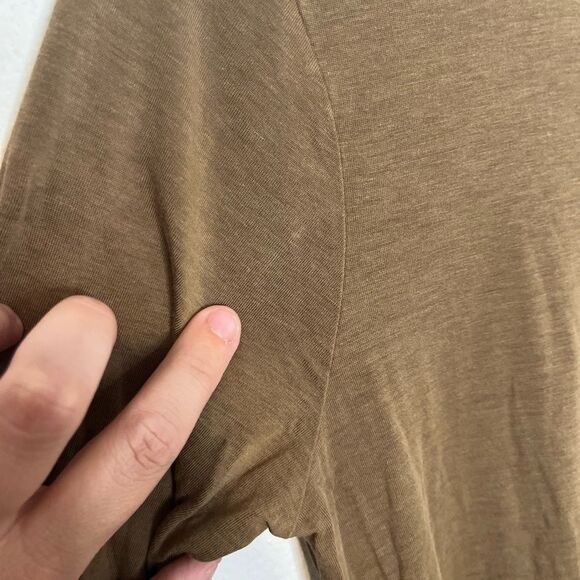 Sessun soft belted Brown/green Dress with pockets and belt, size M - Picture 10 of 10